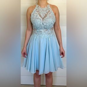 light blue homecoming dress